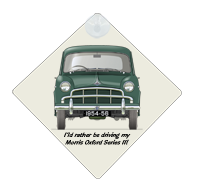 Morris Oxford Series II 1954-56 Car Window Hanging Sign